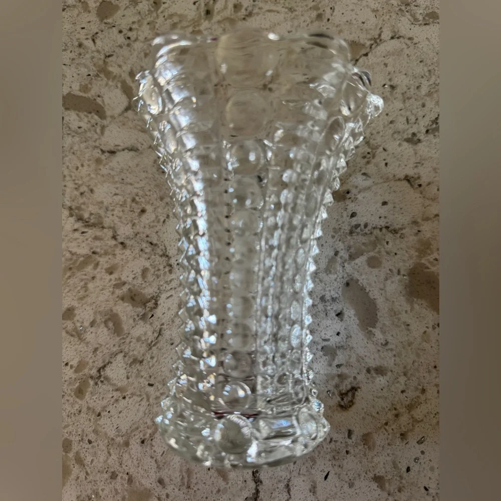 Vintage 1950’s~Small~Clear~Anchor Hocking~Indiana Glass~ Mayflower~Vase~G21